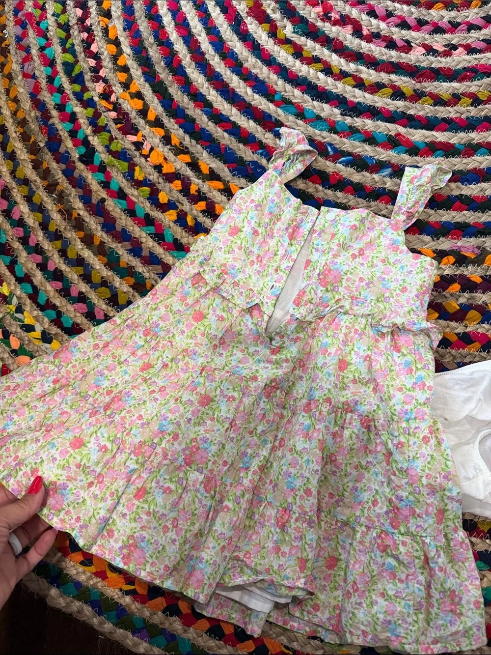 Janie and Jack Pink Floral Sundress with White Bloomers 18-24M
